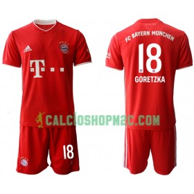 Bayern Monaco Leon Goretzka 18 Bambino Maglia Prima 2020/2021 Manica Corta (+ Pantaloncini)